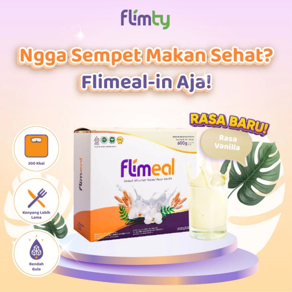 FLIMEAL (Meal Replacement) Rasa Choco Milk/Strawberry 1 Box contain 12 sachet (SG)
