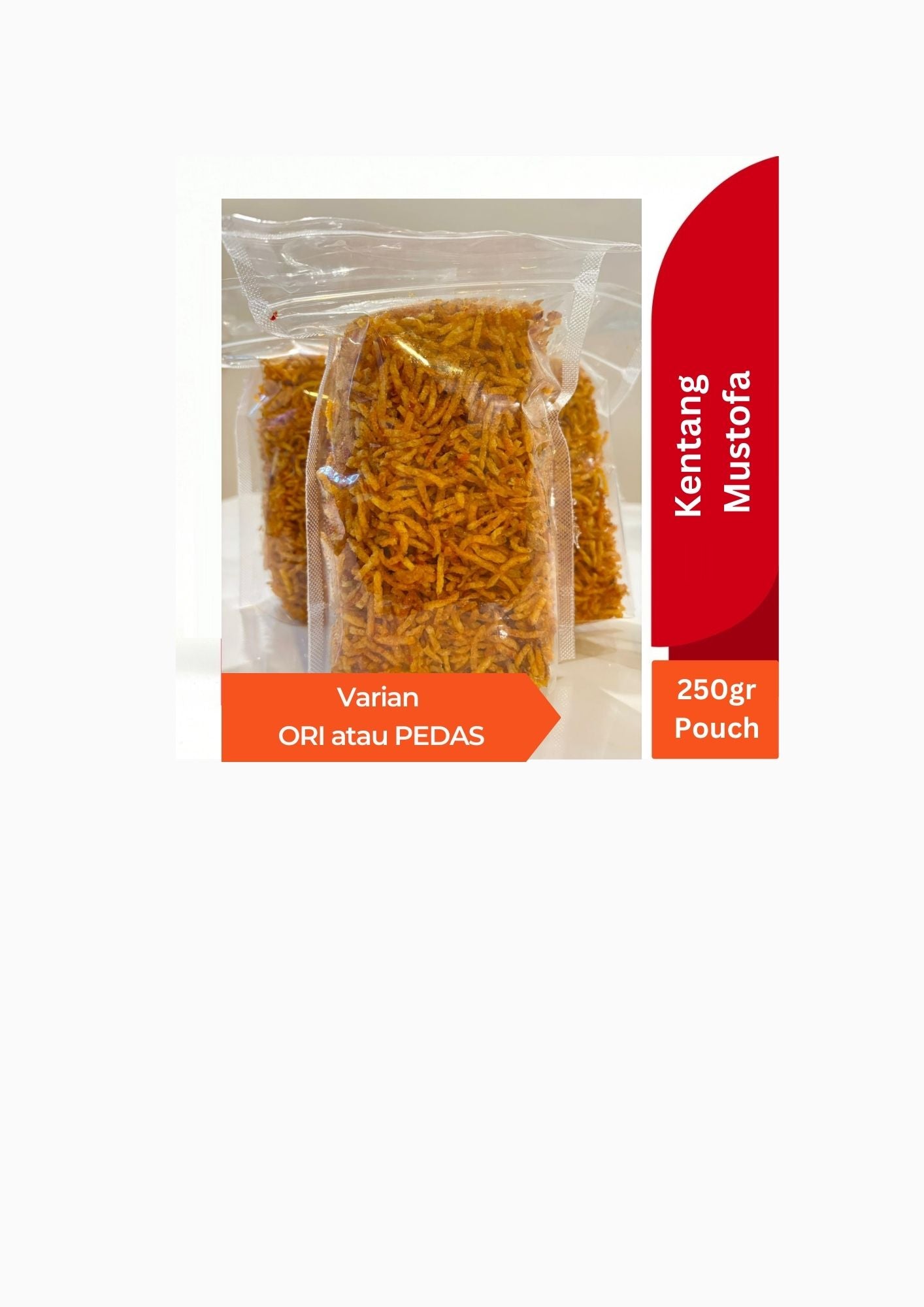 Kentang Mustofa Pouch 250GR Kriuk Gurih Renyah Enak Sedap (SG)