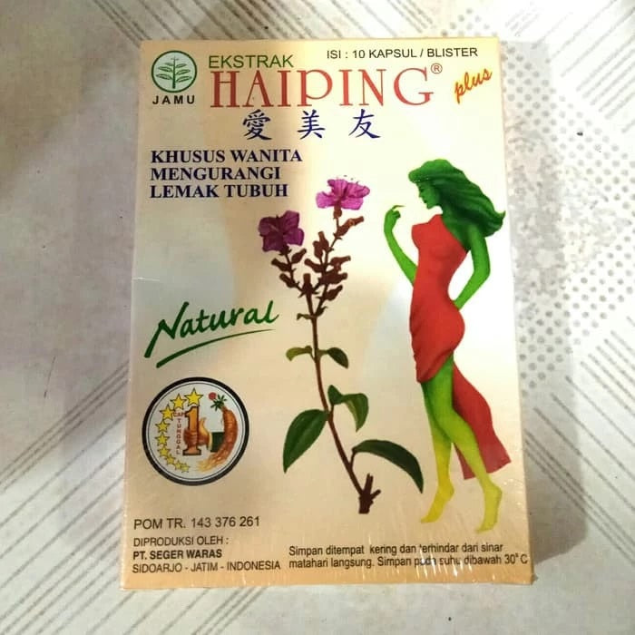 HAIPING khusus wanita mengurangi lemak tubuh Box isi 10 kapsul/blister (SG)