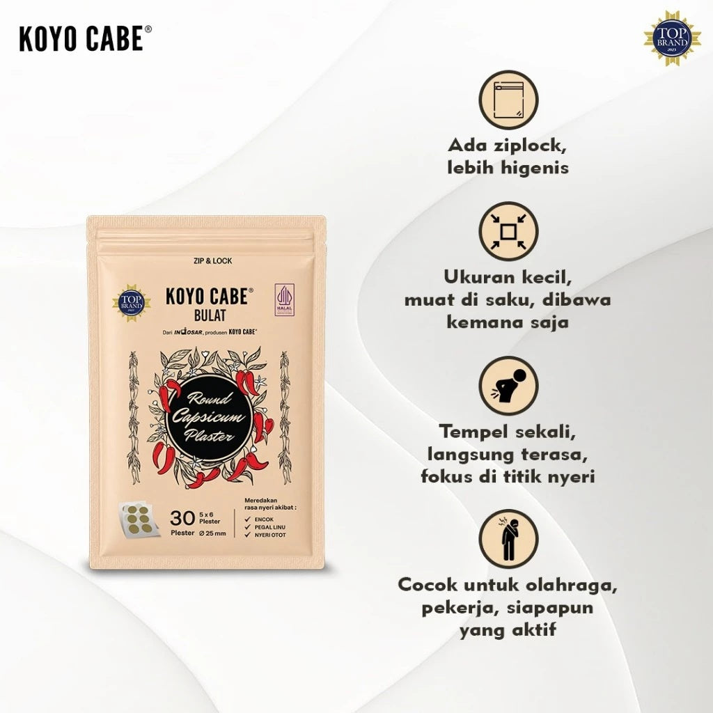 KOYO CABE 1 X 10 LEMBAR - Pain Relieving Patch - Koyocabe Pereda Nyeri isi 10 (SG)