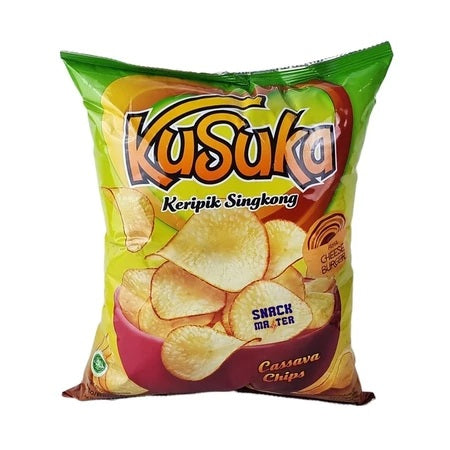Kusuka Keripik Singkong Cassava Chips 60 Gr OR 180 Gr (SG)