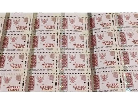 Bundle 10 PCS Authentic Materai 10000 POS INDONESIA (SG)