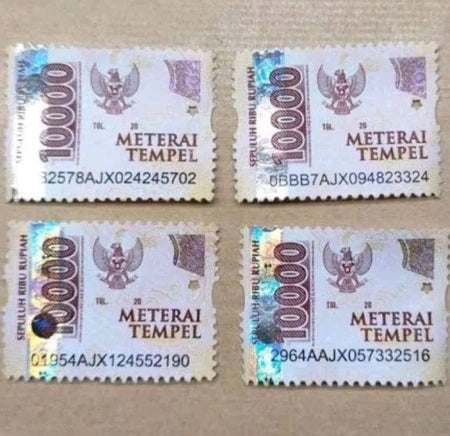 Authentic Materai 10000 POS INDONESIA (SG)