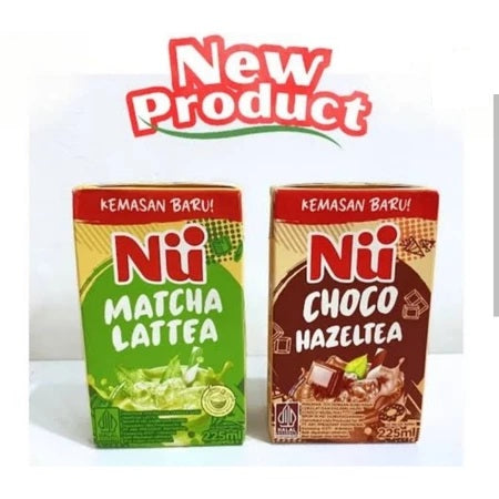 Nu Green Tea Minuman Matcha Lattea / Choco Hazeltea 225 ML Bundle CTN 24 PCS (SG)