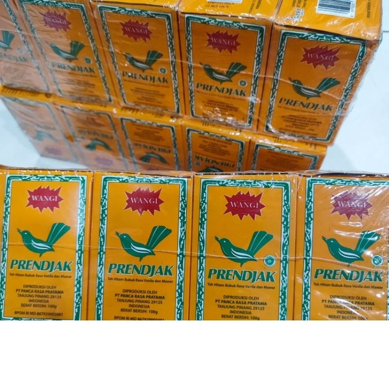 Black Prendjak Tea Powder Vanilla And Rose Flavor 1 box 50 gram or 100 gram(SG)