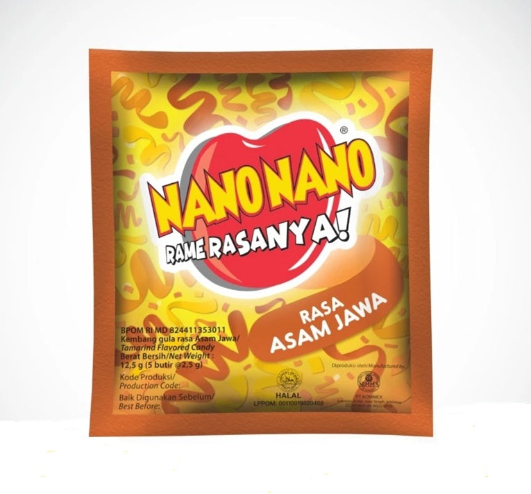 Nano Nano Candy Sweets Fruit HALAL per BOX contain 30 sachets (SG)