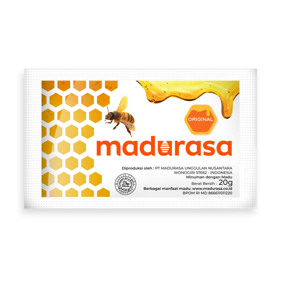 Madurasa Beverages of Honey Original or Lime Flavour 1 box with 12 sachets x 25 gram (SG)