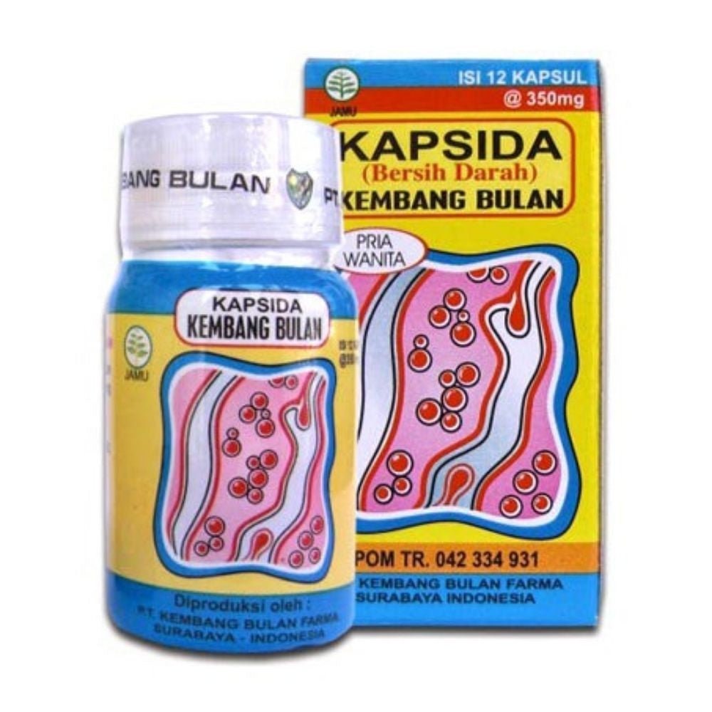 KAPSIDA, Kembang Bulan Bersih Darah, 1 x 12 Kapsul 350MG (SG)