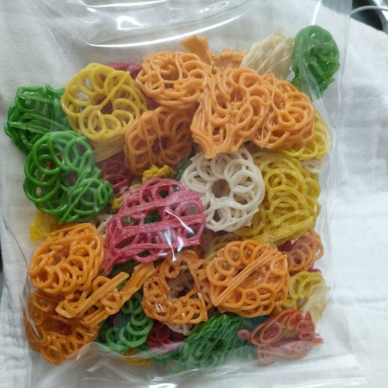 KERUPUK MAWAR/KAMPUNG RAINBOW SMALL SIZE RAW/MENTAH 1 x 500gr (SG)