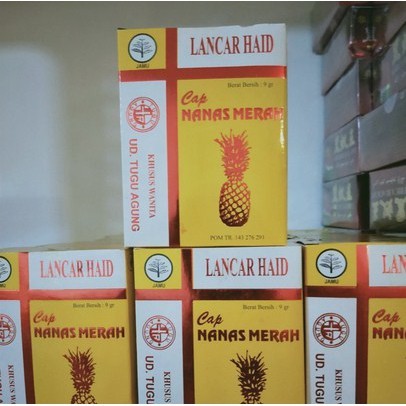 Jamu Lancar Haid Cap NANAS MERAH For Delayed Menstruation 10 PCSX9GR (SG)