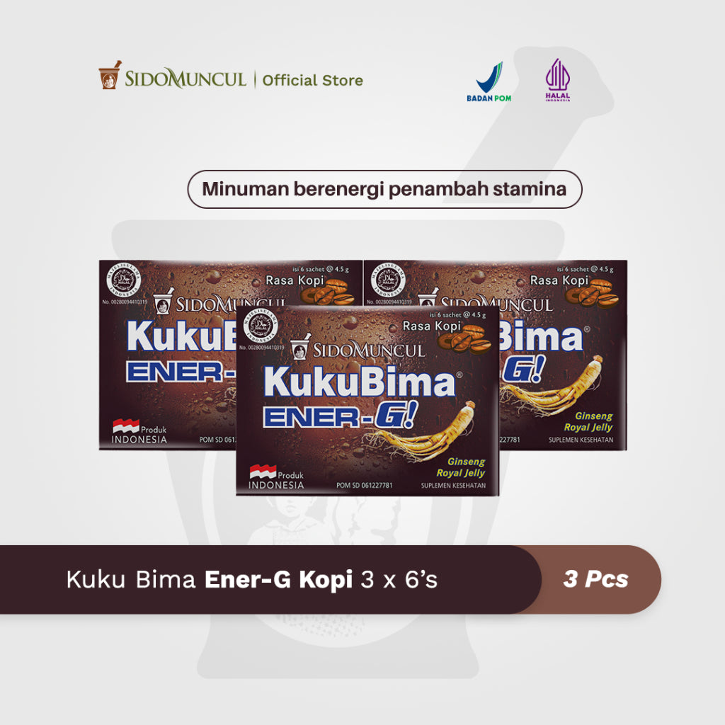 SIDOMUNCUL, Kuku Bima Ener-G , 6 sachet x 4 g per box - Minuman Berenergi Penambah Stamina (SG)