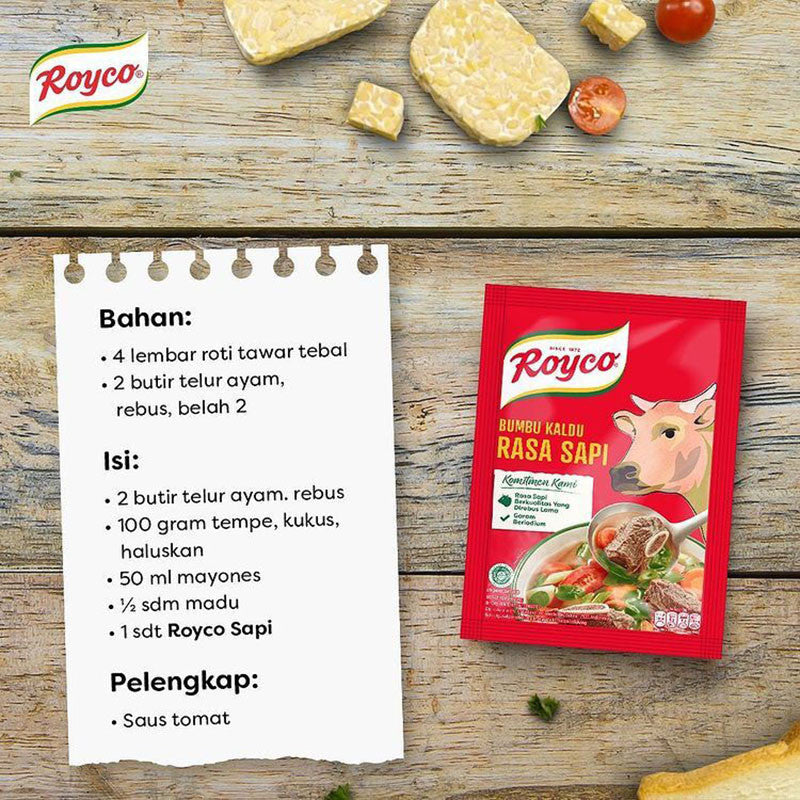 Royco Bumbu Kaldu Sapi / Ayam | Royco Seasoning | Indonesian Seasoning | Beef Seasoning | Chicken Seasoning Sachet 1 x 220gr (SG)