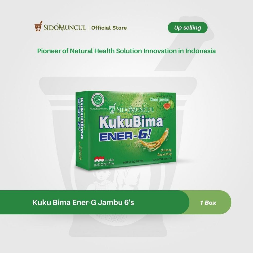 SIDOMUNCUL, Kuku Bima Ener-G , 6 sachet x 4 g per box - Minuman Berenergi Penambah Stamina (SG)