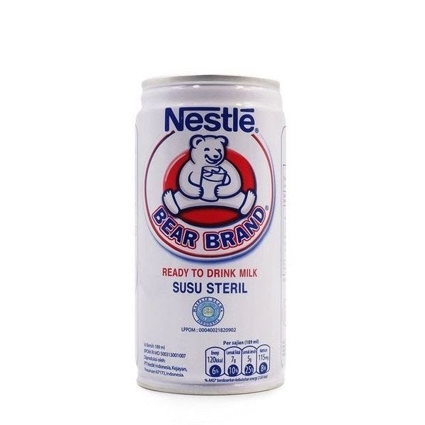 NESTLE BEAR BRAND CTN 30 CAN X 189ML - Ready To Drink Milk - Susu Steril (SG)