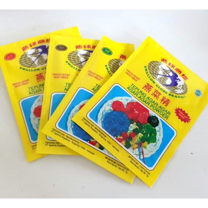 SWALLOW GLOBE Agar-Agar POWDER 1 Sachet x 7 gram (SG)