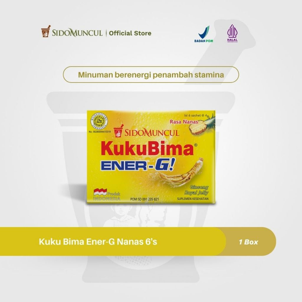 SIDOMUNCUL, Kuku Bima Ener-G , 6 sachet x 4 g per box - Minuman Berenergi Penambah Stamina (SG)