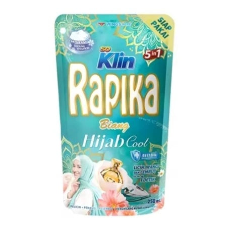 RAPIKA BIANG 1 Pouch x 250ml - Laundry Care - Pelicin, Pelembut, Pewangi, Penghilang Kusut, dan Anti Kuman (SG)