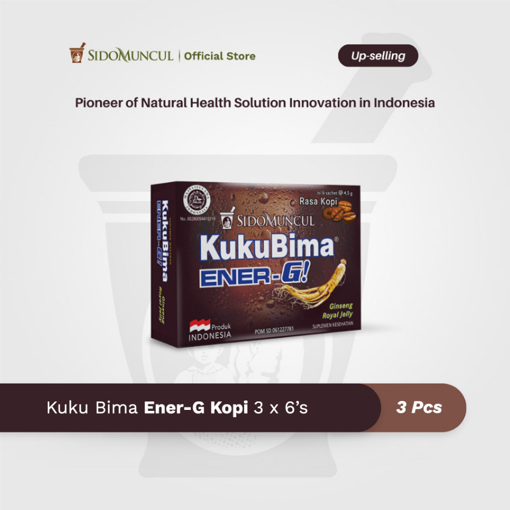 SIDOMUNCUL, Kuku Bima Ener-G , 6 sachet x 4 g per box - Minuman Berenergi Penambah Stamina (SG)