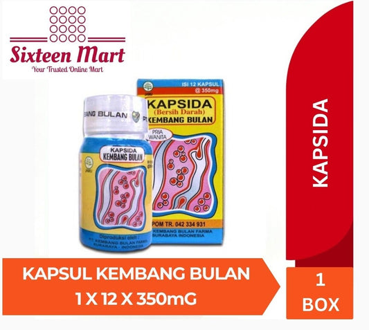 KAPSIDA, Kembang Bulan Bersih Darah, 1 x 12 Kapsul 350MG (SG)