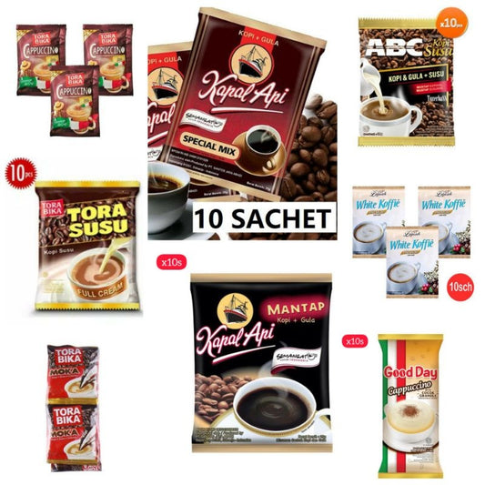 Kopi kemasan per pack KAPAL API - TOP COFFEE - LUWAK - GOOD DAY - TORABIKA - ABC (SG)