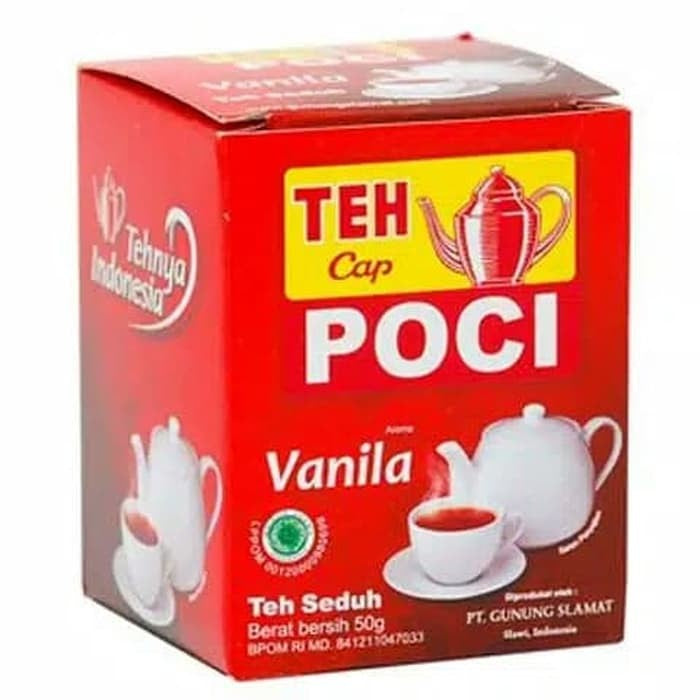 Black Poci Tea Powder Vanilla 1 box 50 gram (SG)