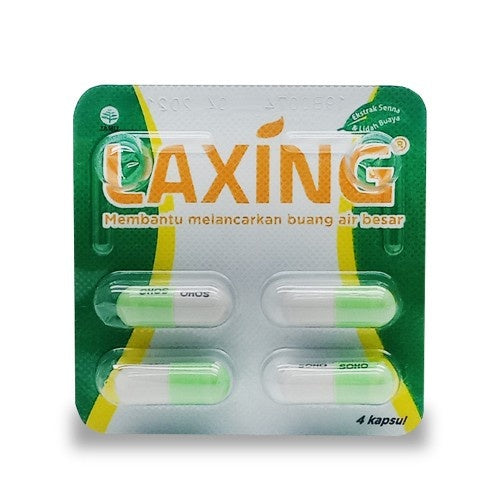 Jamu LAXING Pencahar / Sembelit / Pelancar Buang Air Besar, Bundle Of 3 blister contain 4 capsules (SG)