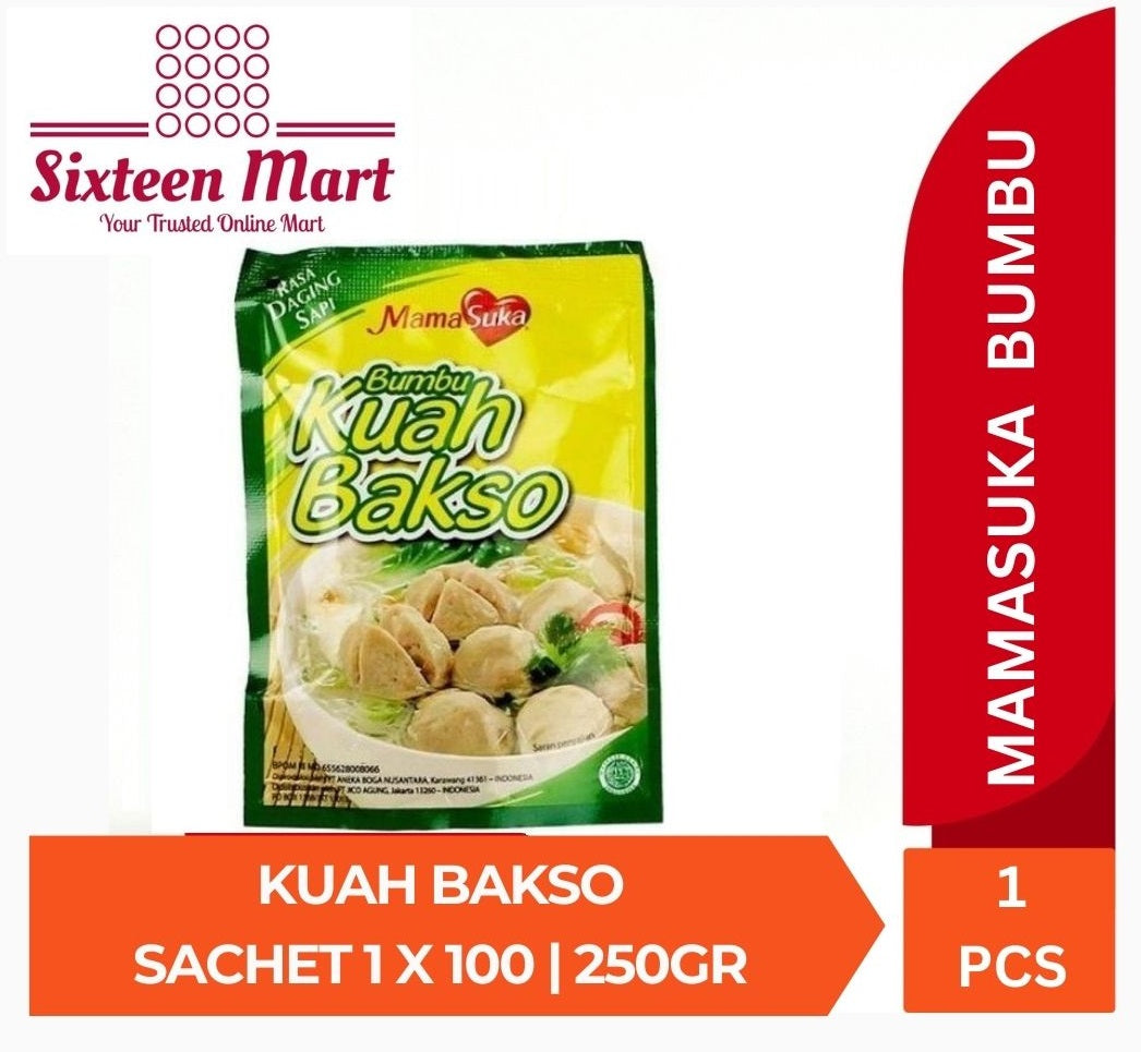 MamaSuka Bumbu Kuah Bakso / MamaSuka Seasoning | Indonesian Seasoning | Sachet 1 x 100gr or 250gr (SG)