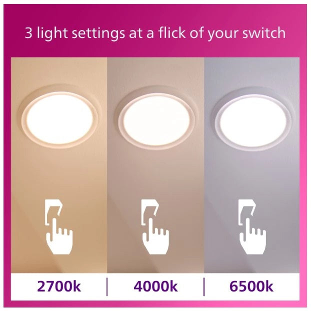 Philips Meson Scene Switch LED Downlight 3 Colors with Eye Comfort, Regular Switch, Natural Lights & Reduced Glare (SG)