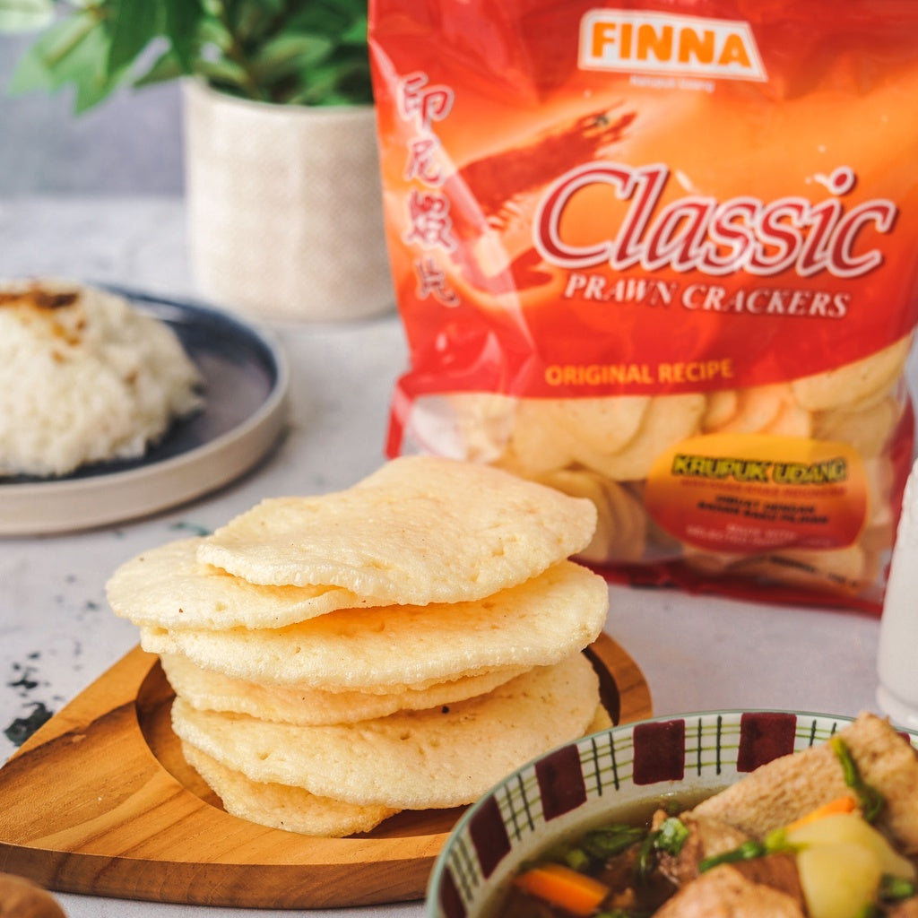 Finna PREMIUM CLASSIC Shrimp Cracker (Kerupuk Udang) Oval OR Stick 400gram (SG)