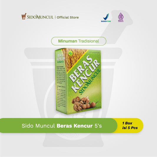 SIDOMUNCUL, Jamu Instan Beras Kencur, 5 sachet x 25 g per box - Minuman Tradisional Kesehatan (SG)