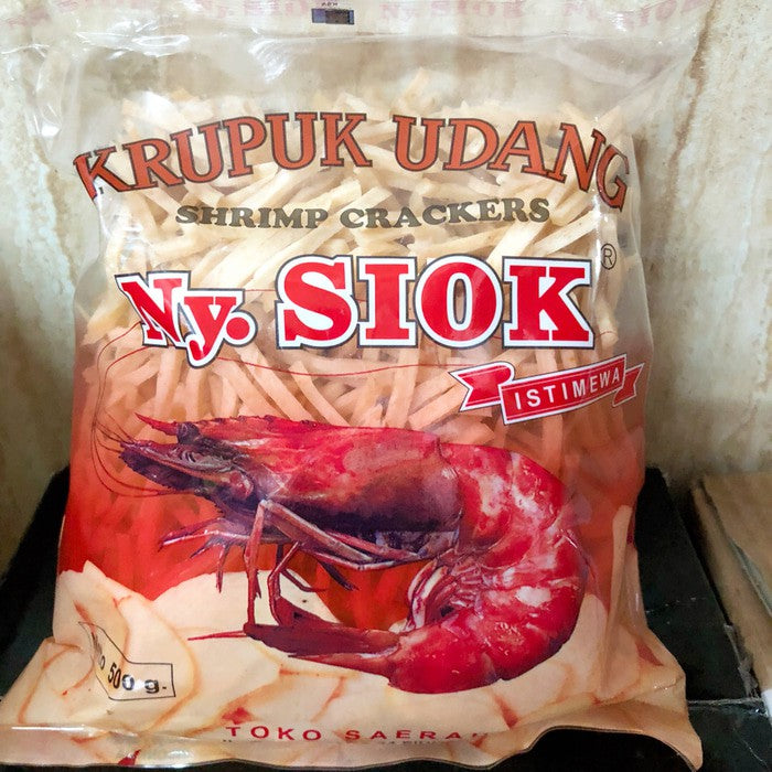 Kerupuk Ny Siok STICK/OVAL Shrimp Cracker 500 Grams Krupuk Keropok Udang (SG)