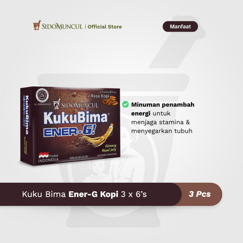 SIDOMUNCUL, Kuku Bima Ener-G , 6 sachet x 4 g per box - Minuman Berenergi Penambah Stamina (SG)