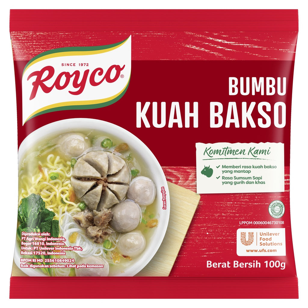 Royco Bumbu Kuah Bakso / Royco Seasoning | Indonesian Seasoning | Sachet 1 x 100gr (SG)