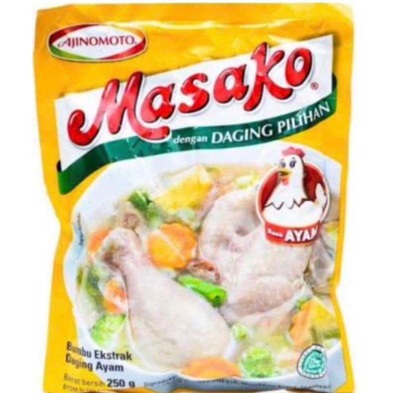 Masako® Bumbu Kaldu Ayam/Sapi Penyedap Rasa Sachet 1 x 250gr (SG)