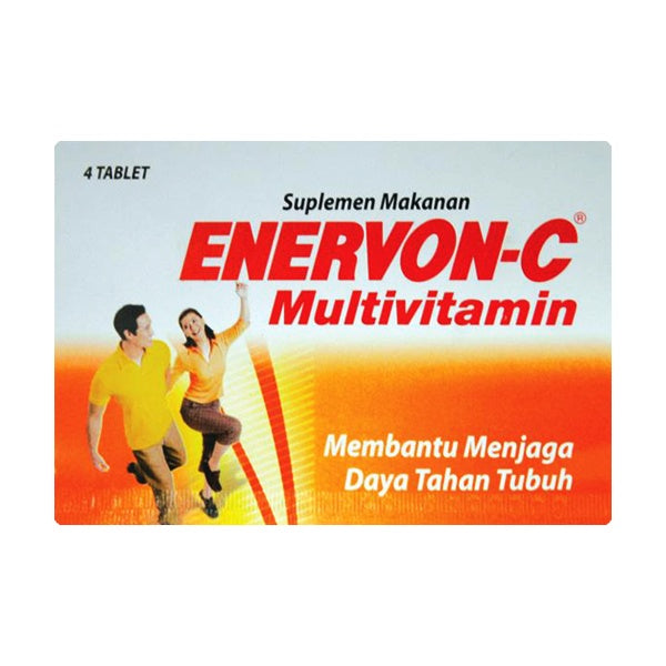 ENERVON-C 1 STRIP X 4 TABLET - Multivitamin Suplemen Kesehatan (SG)