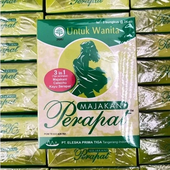 Jamu MAJAKANI PERAPAT 3 in 1 (Majakani, Catechu, Kayu Serapat) For Women 1 Box Contain 72 pills (SG)