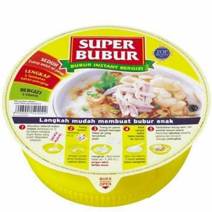 SUPER BUBUR / Instan Porridge So Yummy, Bundle of 3 Sachets 50GR OR 1 Cup of 89GR