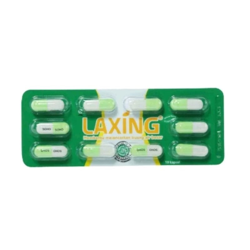 Jamu LAXING Pencahar / Sembelit / Pelancar Buang Air Besar, 1 blister contain 10 capsules (SG)