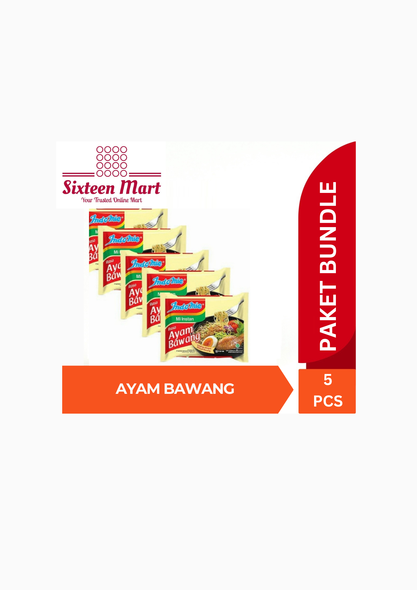 Indomie Instant Noodle - Bundle of 5 packets - 5 x 80gr (SG)