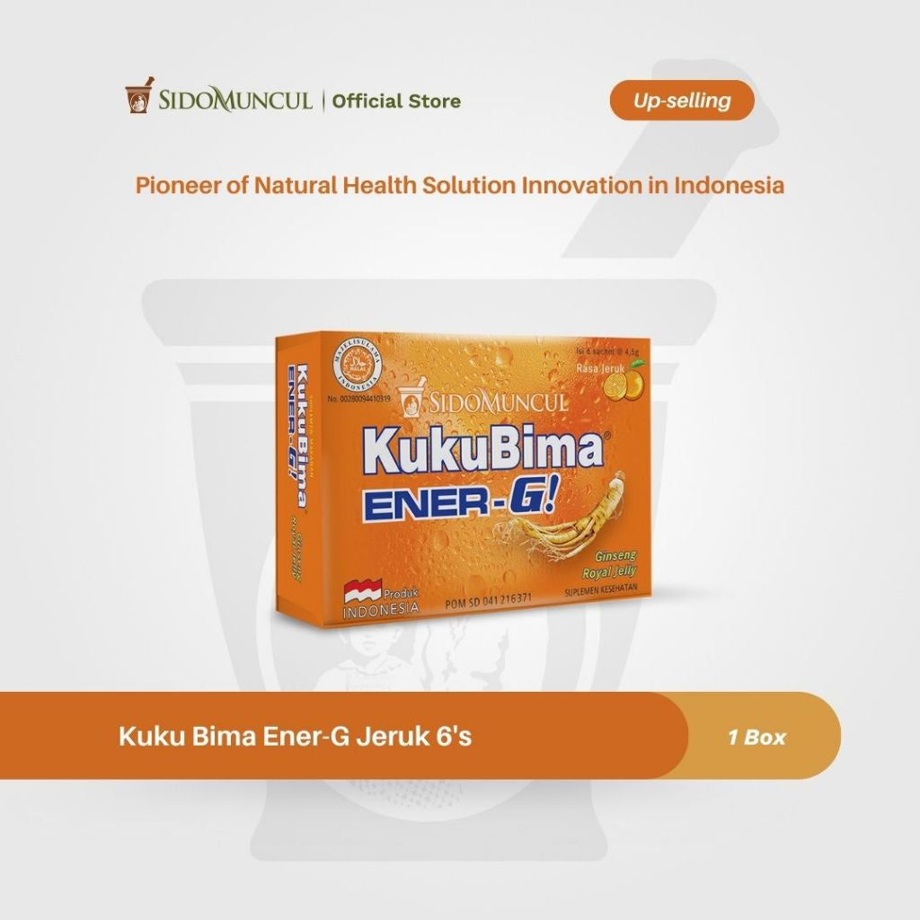 SIDOMUNCUL, Kuku Bima Ener-G , 6 sachet x 4 g per box - Minuman Berenergi Penambah Stamina (SG)