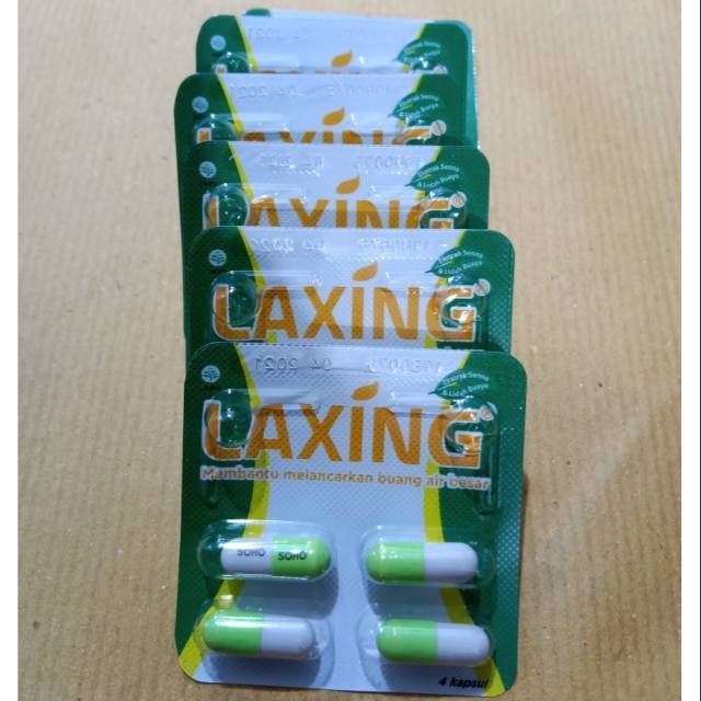 Jamu LAXING Pencahar / Sembelit / Pelancar Buang Air Besar, Bundle Of 3 blister contain 4 capsules (SG)
