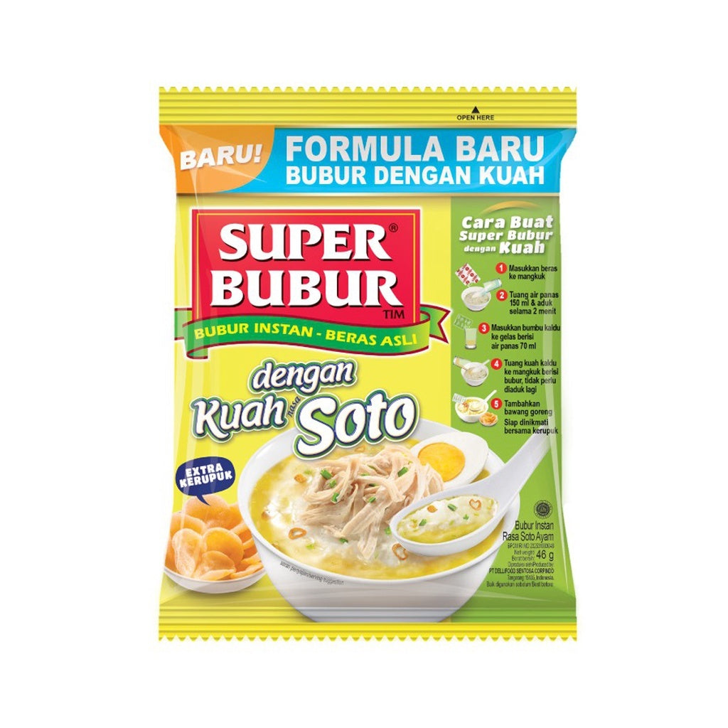 SUPER BUBUR / Instan Porridge So Yummy, Bundle of 3 Sachets 50GR OR 1 Cup of 89GR