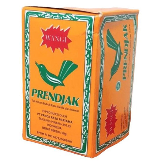 Black Prendjak Tea Powder Vanilla And Rose Flavor 1 box 50 gram or 100 gram(SG)
