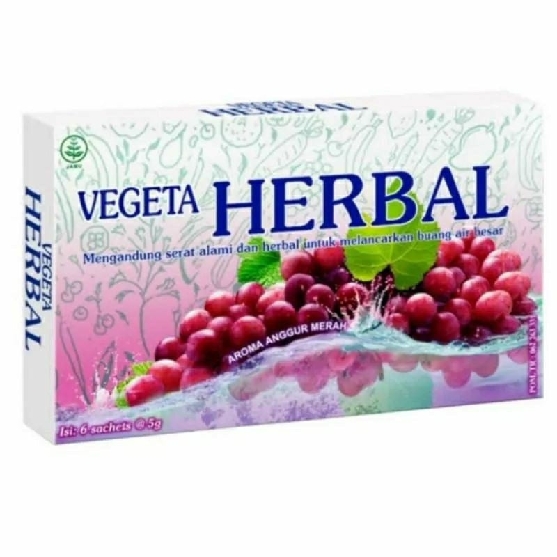 Vegeta 1 box with 6 sachets x 7.1 gram - Penambah serat makanan - Konstipasi  - Susah BAB (SG)