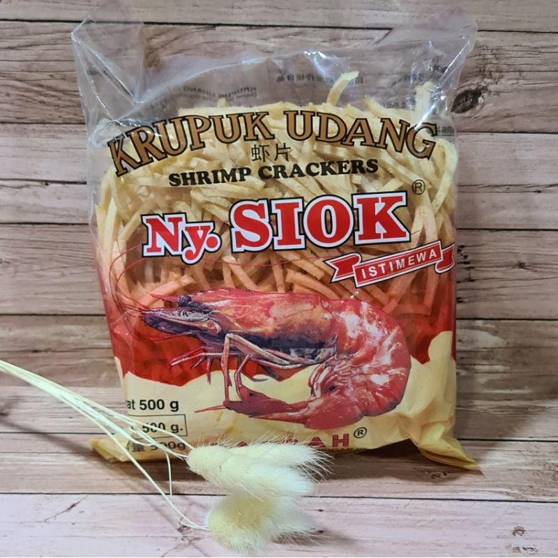 Kerupuk Ny Siok STICK/OVAL Shrimp Cracker 500 Grams Krupuk Keropok Udang (SG)