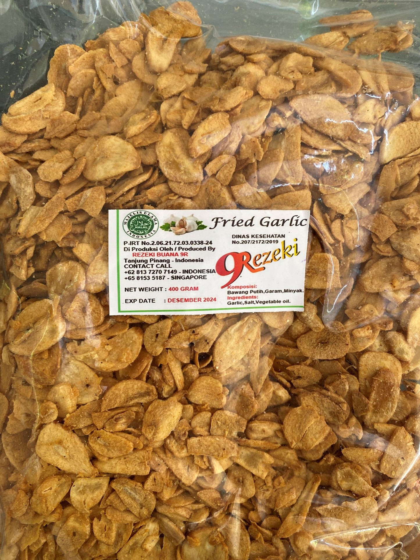 Fried Garlic 80 gram or 400 gram (SG)