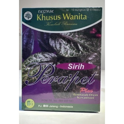 SIRIH PERAPET Kapsul Ekstrak Kembali Perawan for Women 1 Box contain 60 capsules (SG)