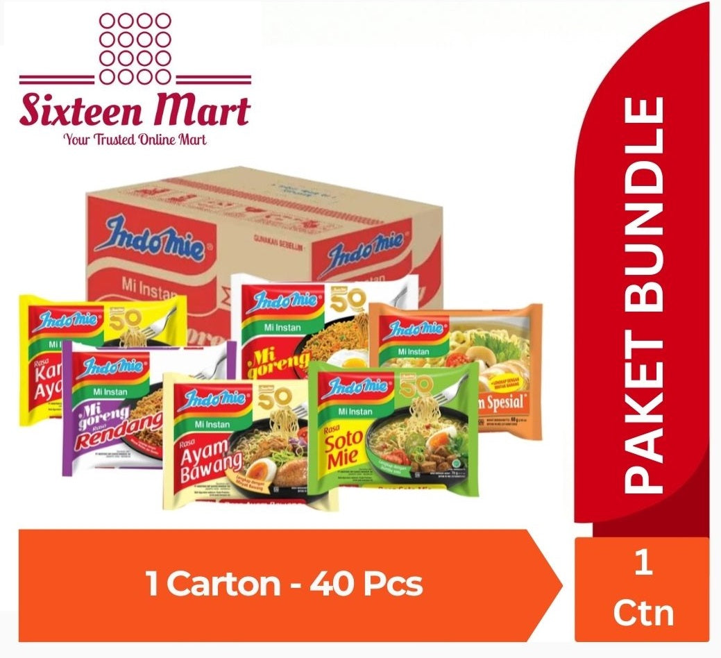 CTN Indomie Instant Noodle - Bundle of 40 packets - 1 Carton - 40 x 80gr (SG)