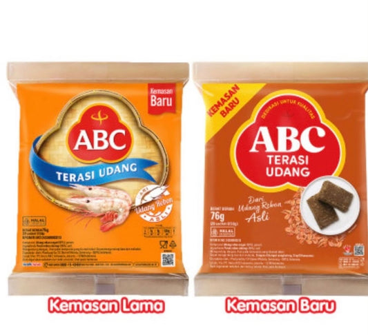 ABC Terasi Udang 1 pack contains 20 sachet x 3.8 gram (SG)