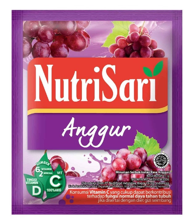NutriSari Drink Sachet - Minuman Buah Vitamin C Vitamin D 10pcs AVAILABLE ALL VARIAN (SG)